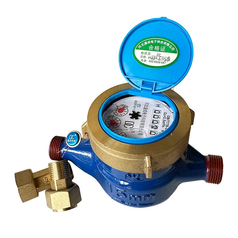 Valve Controlled Wireless Remote Reading Smart Flow Meter for Water Brass Body