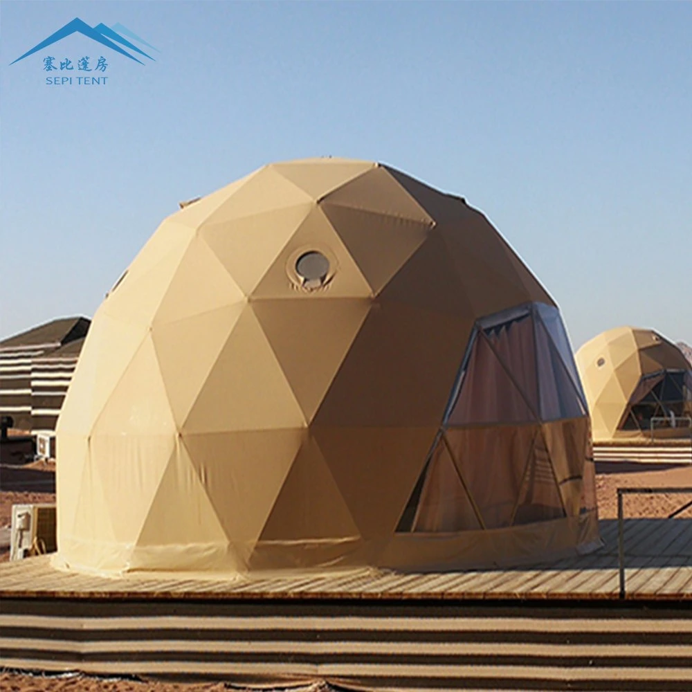 Top Moda Domo PVC Geodesic Camping 0,55km viento Cargando Glamping Resort 6-8 personas Dome Tent