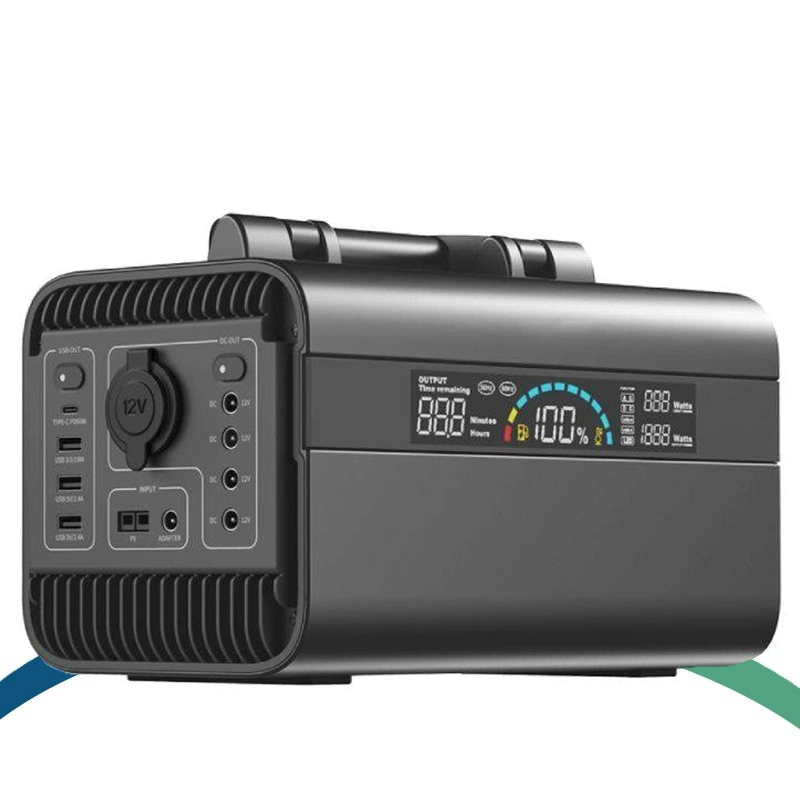 Portable Power Station 300W Solar Generator Battery Power Supply with LED Light