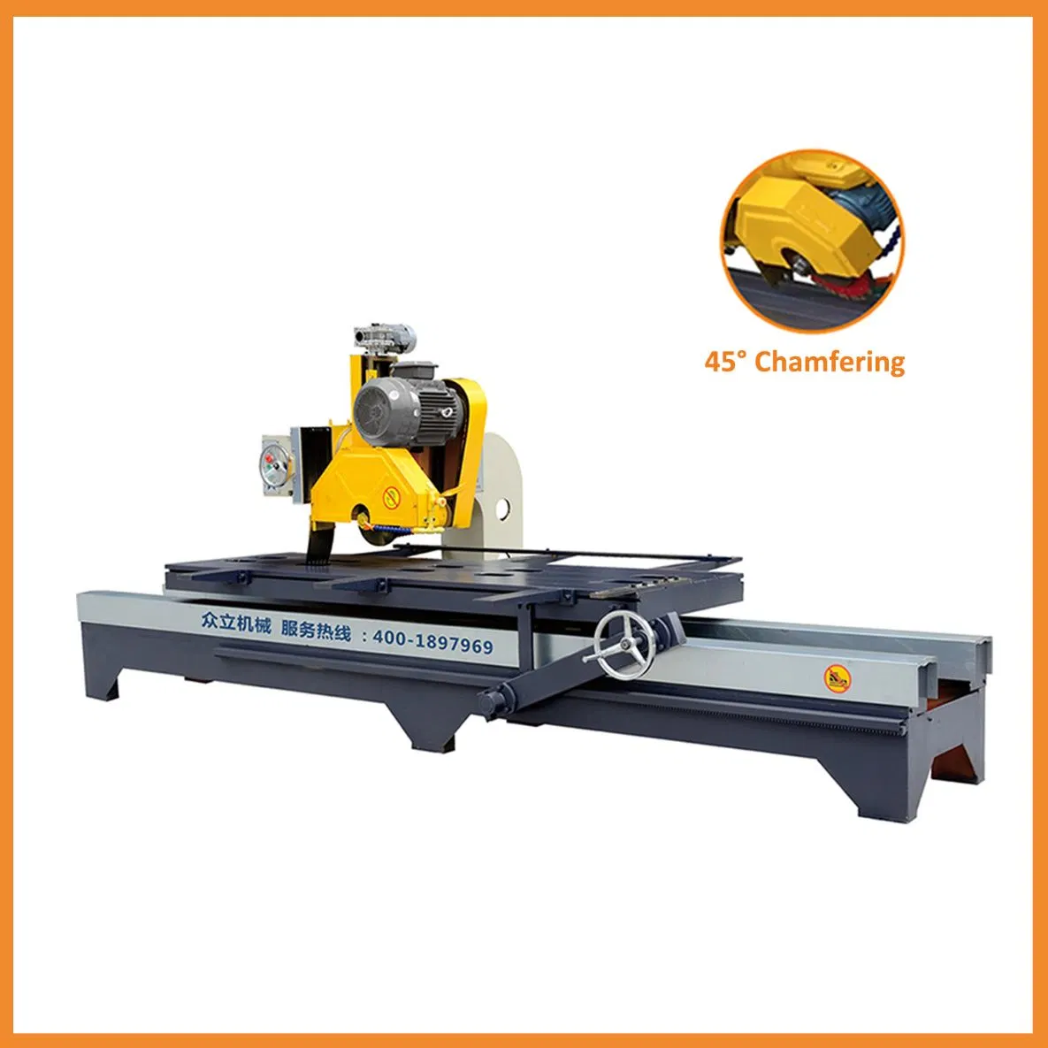 Manual Stone Edge Cutting Machine with Diamond Disc for Granite Marble