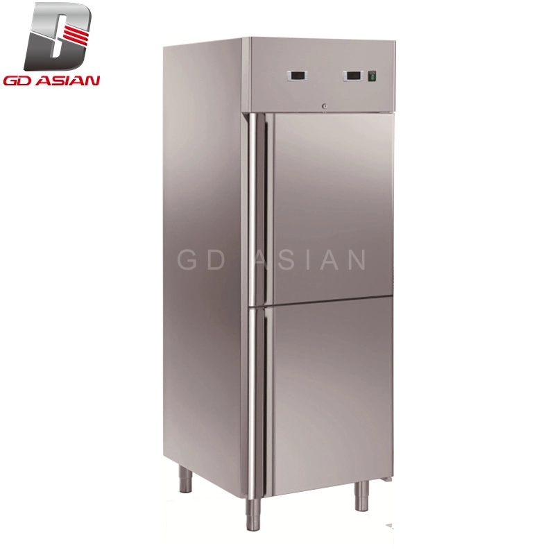 Congelador vertical de armario serie Snack400 con ventilación y alcance de puerta acero inoxidable