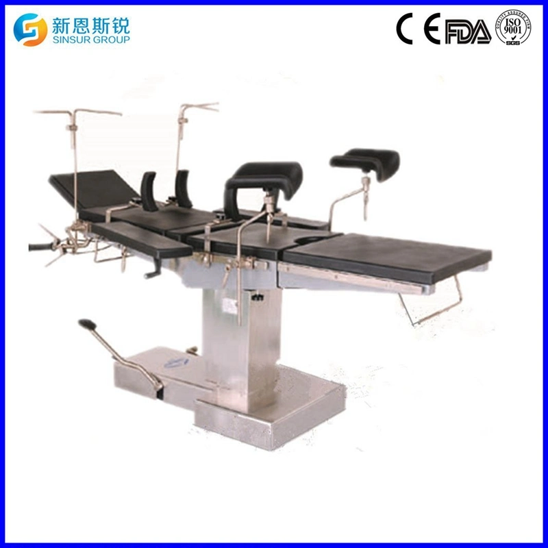 Hot Sale! Hospital Medical Equipment Head-Controlled Manual Surgical Operation Table