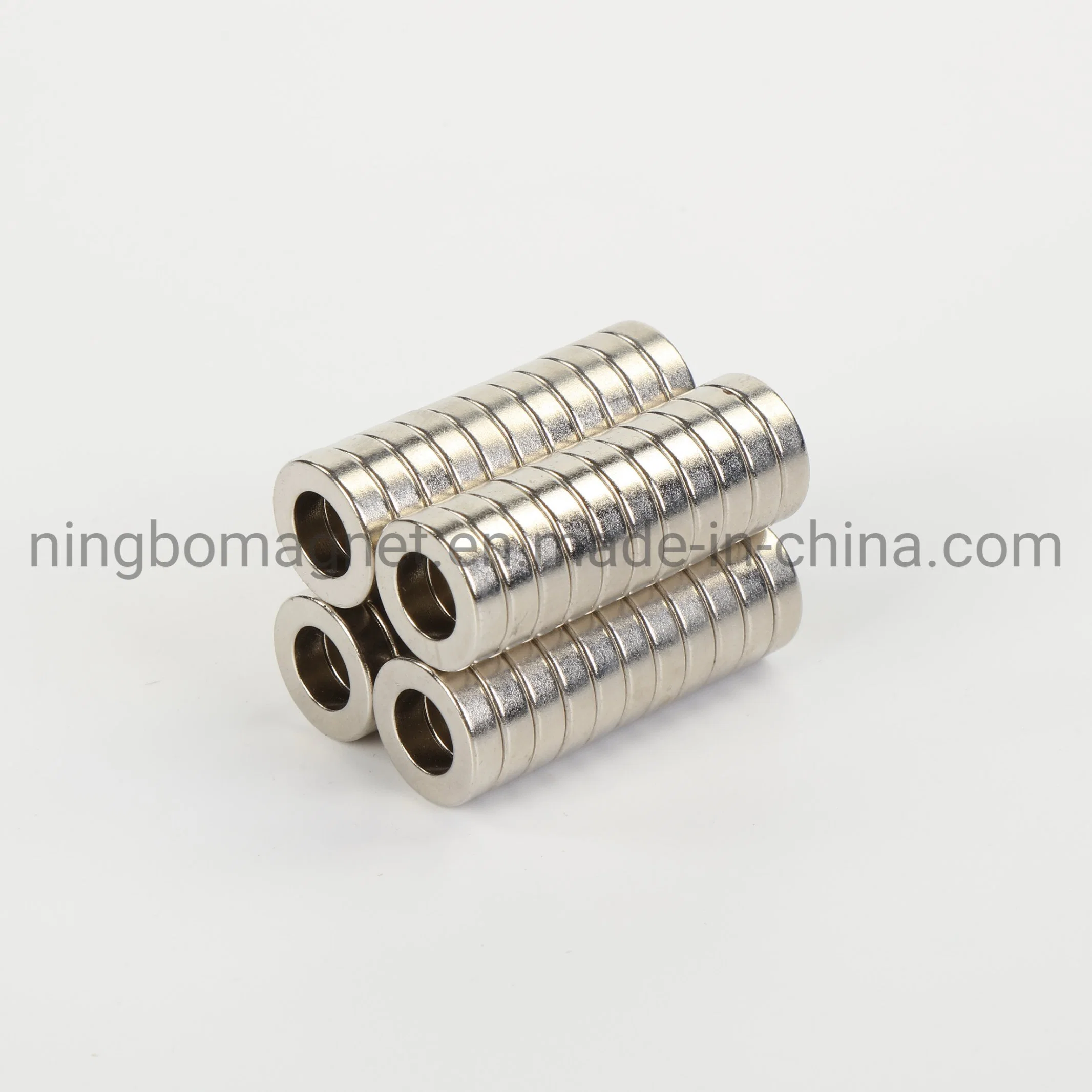 High quality/High cost performance Super Strong Rare Earth Permanent Nickel Coating N42 Ring NdFeB Magnet with Hole for Industrial