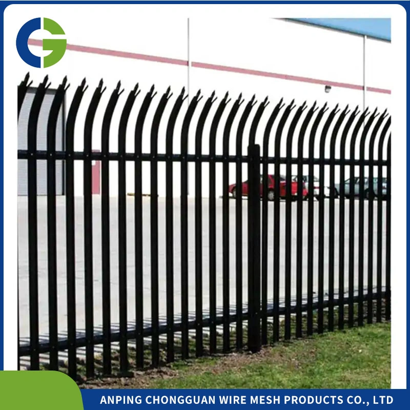 Spikes Ornamental Galvanized Wrought Iron Stairs Steel Picket Fence for Garden Picket Ornamental Fence