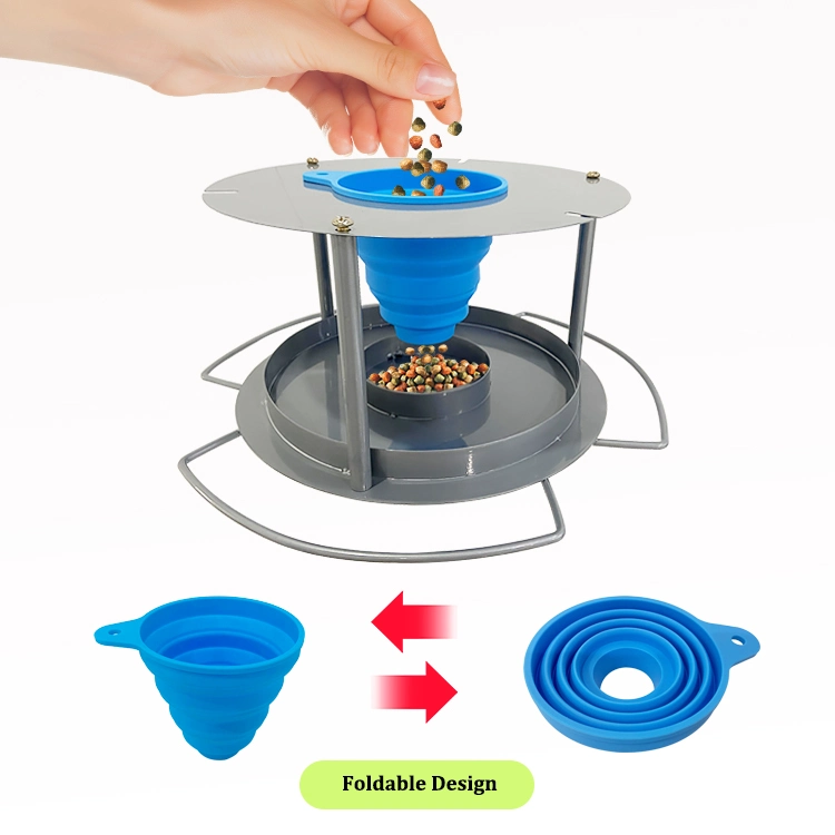 Jh-Mech Weather-Resistant Black Powder Coated Metal 2 Strong Prong Forks Automatic Bird Feeder Stand