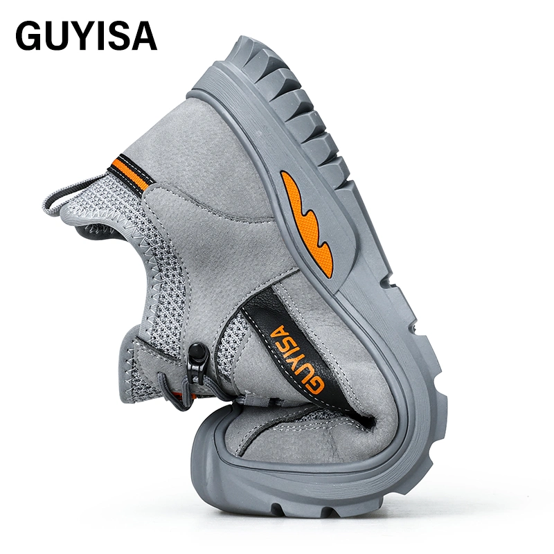 Guyisa Brand Factory Direct Selling Fashion Outdoor Work Shoes Sports Men Steel Toe Safety Shoes