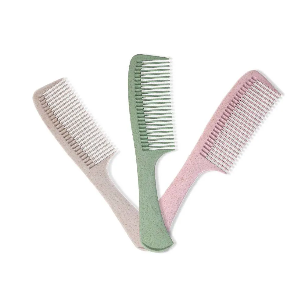 Anti Static Degradable Recyclable Material Wheat Straw Detangling Hair Comb
