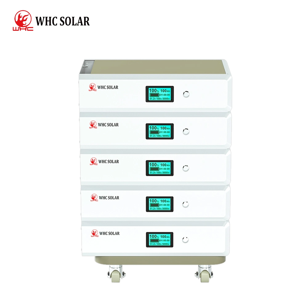 Whc High Voltage Stacked LiFePO4 Lithium Battery 48V 52ah/Pack Power Wall 10kwh 15kwh 20kwh