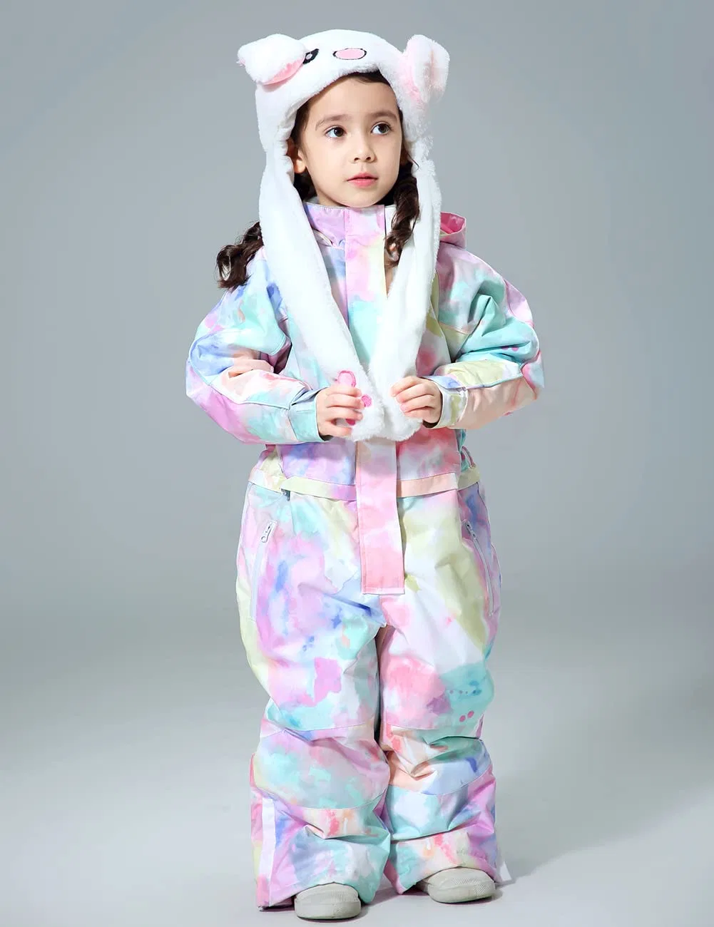 Chico y chica' S Snowsuit de esquí de una pieza se adapta a las chaquetas impermeables overoles Jumpsuit de esquí