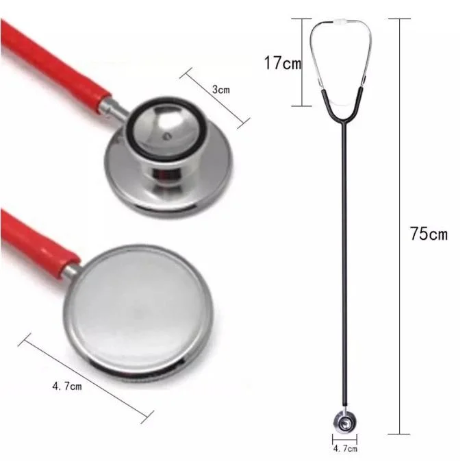 Estetoscopio de doble cabeza de aluminio/acero inoxidable médico con FDA CE ISO