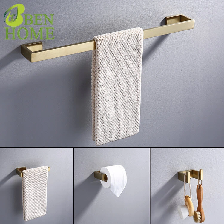 Gold 304 Stainless Steel Bathroom Accessory Hang Towels Tissue Bathroom Accessories