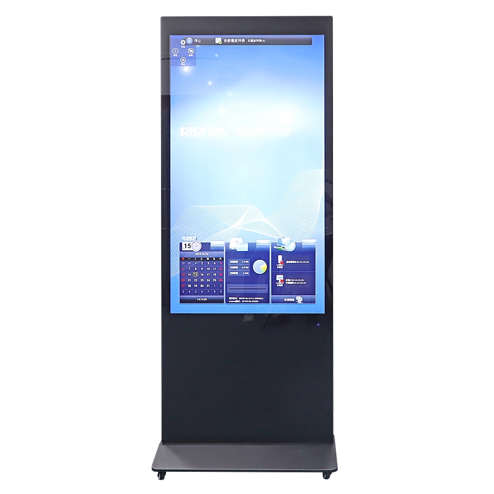 43 Inch Standing LCD Advertising Trade Show Display Digital Signage Ad Player