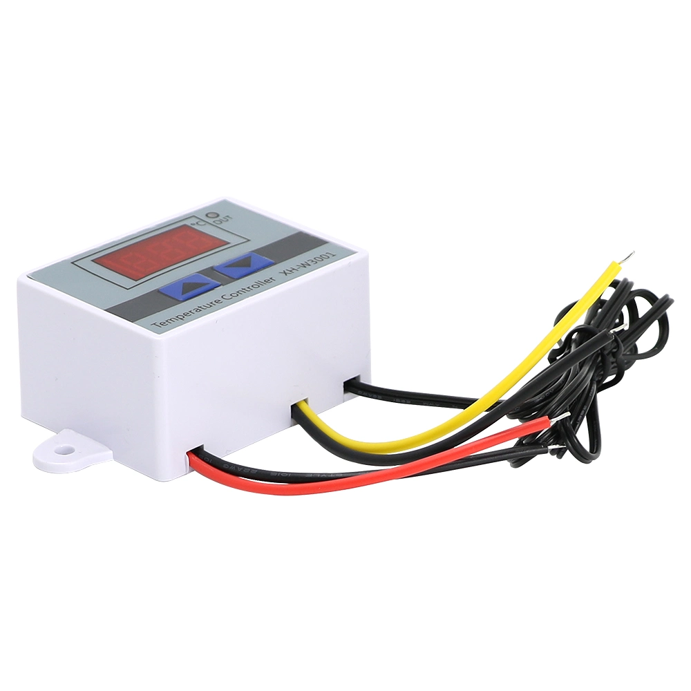 Controlador digital de temperatura LED XH-W3001 10A 12V 24V 220vac para Interruptor de calentamiento de refrigeración de incubadora sensor NTC de termostato