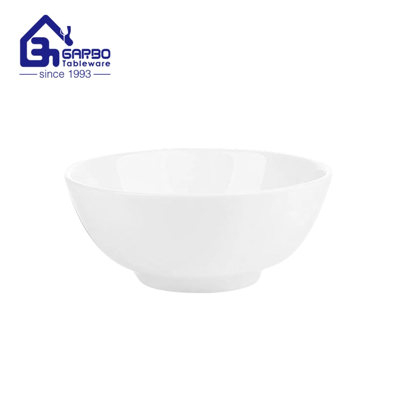 Ceramic Tableware Customized White Ceramic Dinnerware Soup Bowl Heat Resistant Clear Porcelain Dinner Bowl Set