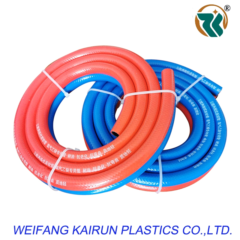 1/4&prime; &prime; 3/8" Rubber Twin Welding Hose for Oxyacetylene