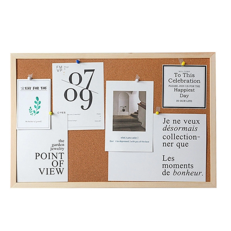 Wall Framed Memo Notice Message Pin Bulletin Cork Board