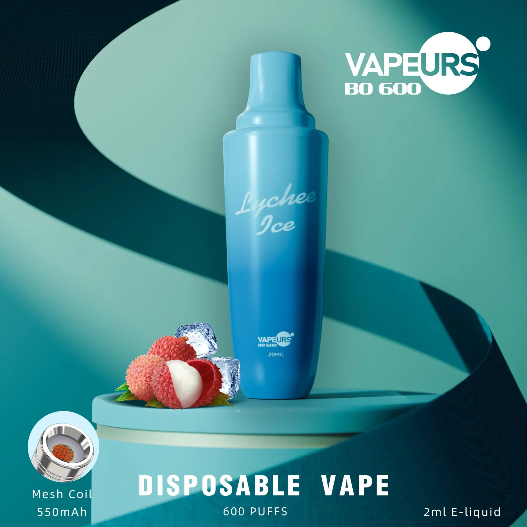 Ventes chaudes Suède Canada 20mg 50mg Nic Salt Vape OEM Stylo vaporisateur personnalisé Mesh Coil Prix de gros Cigarette électronique jetable 800/1000 bouffées Pen Hookah.