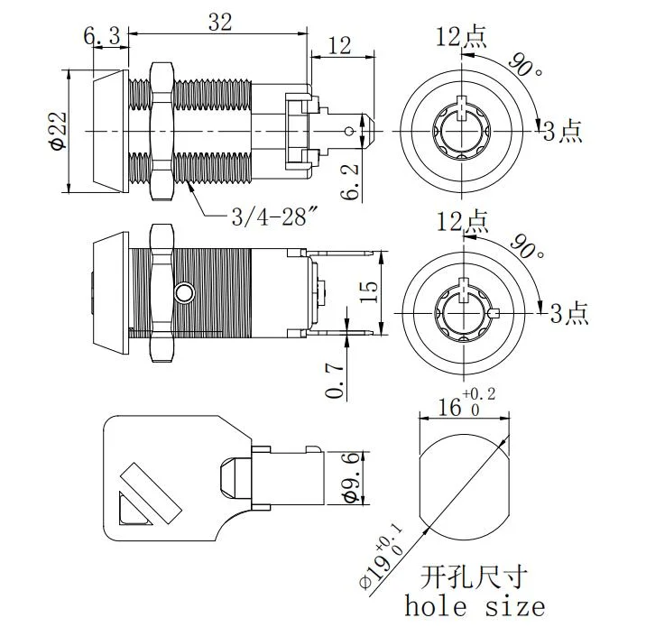 Safe Euro Cylinder Code Combination Electronic Entry Door Locks