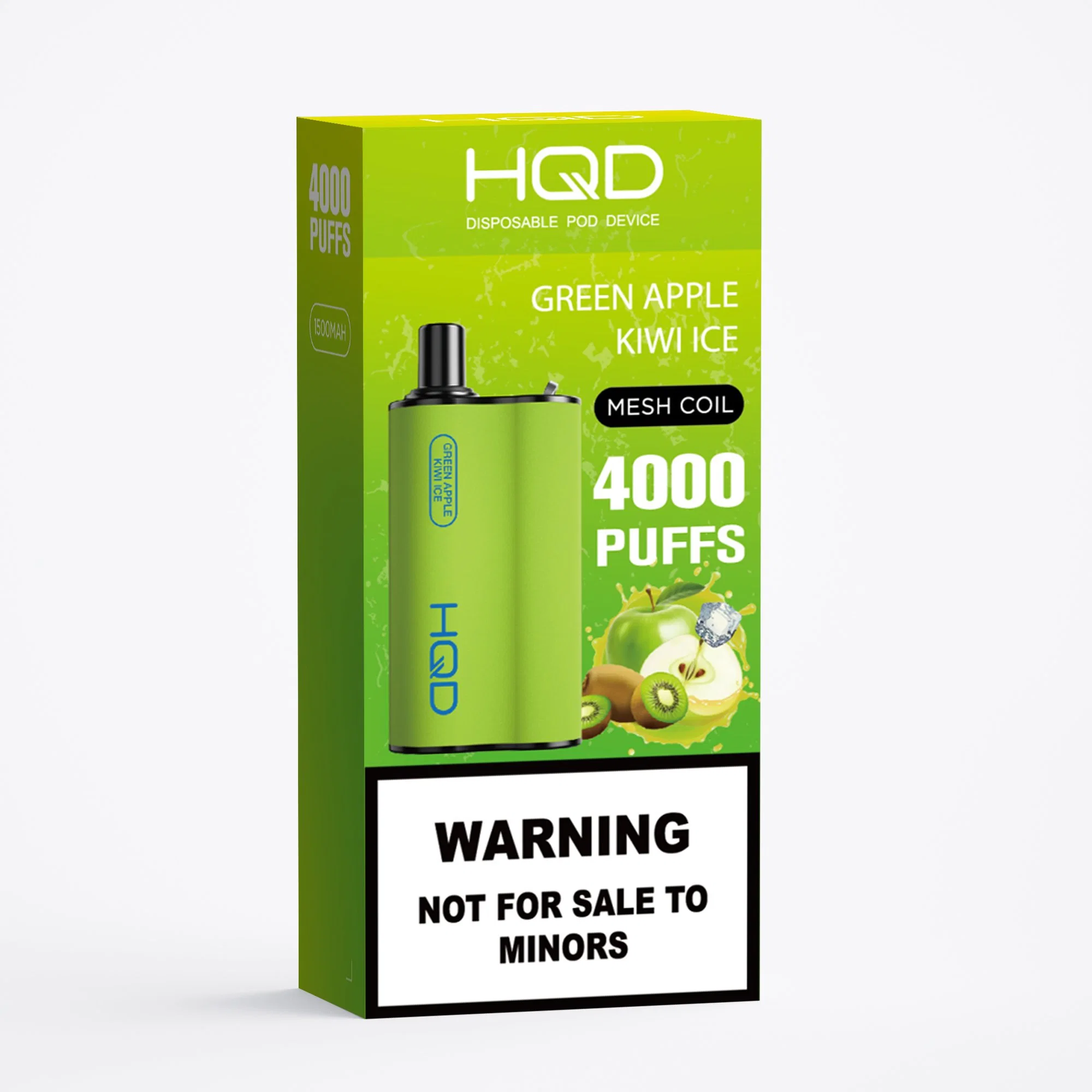 Hqd Box Green Apple Kiwi Ice Flavor Wholesale/Supplier E Cigarette Disposable/Chargeable Vape 4000puff