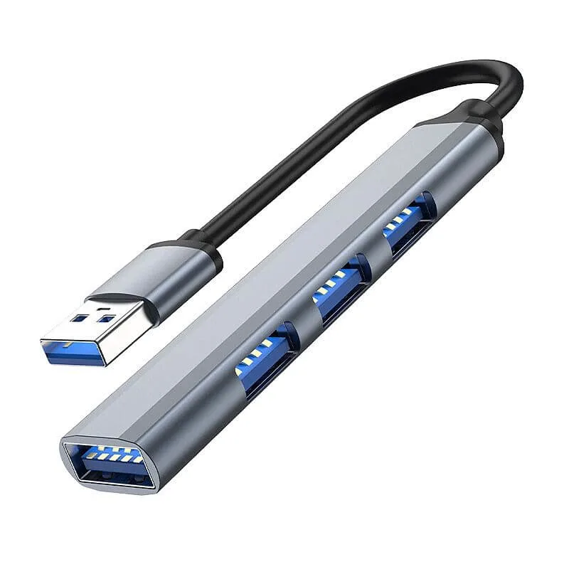 El concentrador adaptador USB 3,0 4 en 1 mejora la conectividad para MacBook, Lenovo y DELL