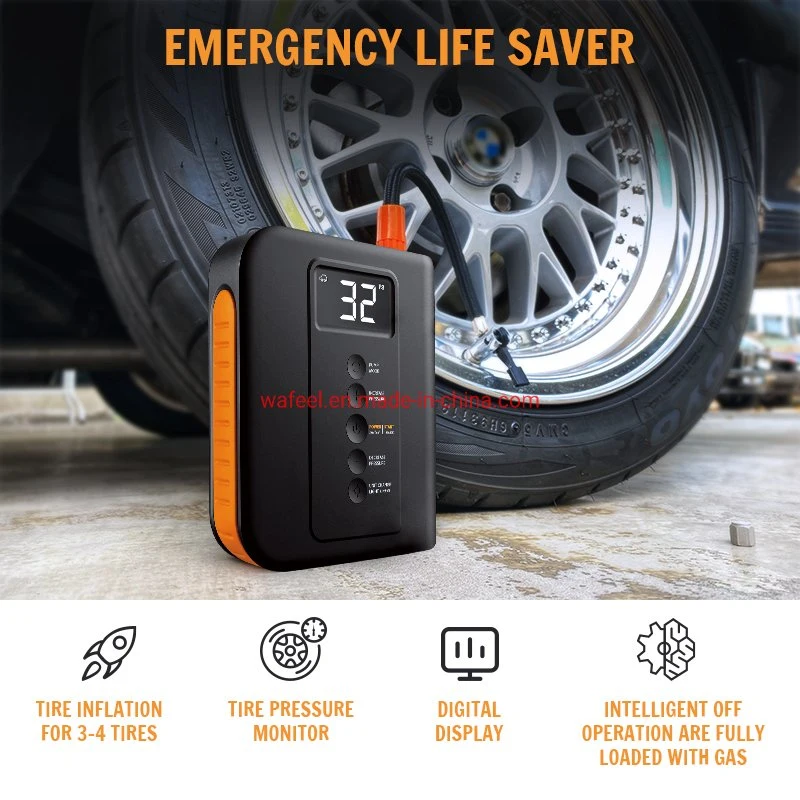 Vehicle Jump Starter with Air Pump Phone Power Bank