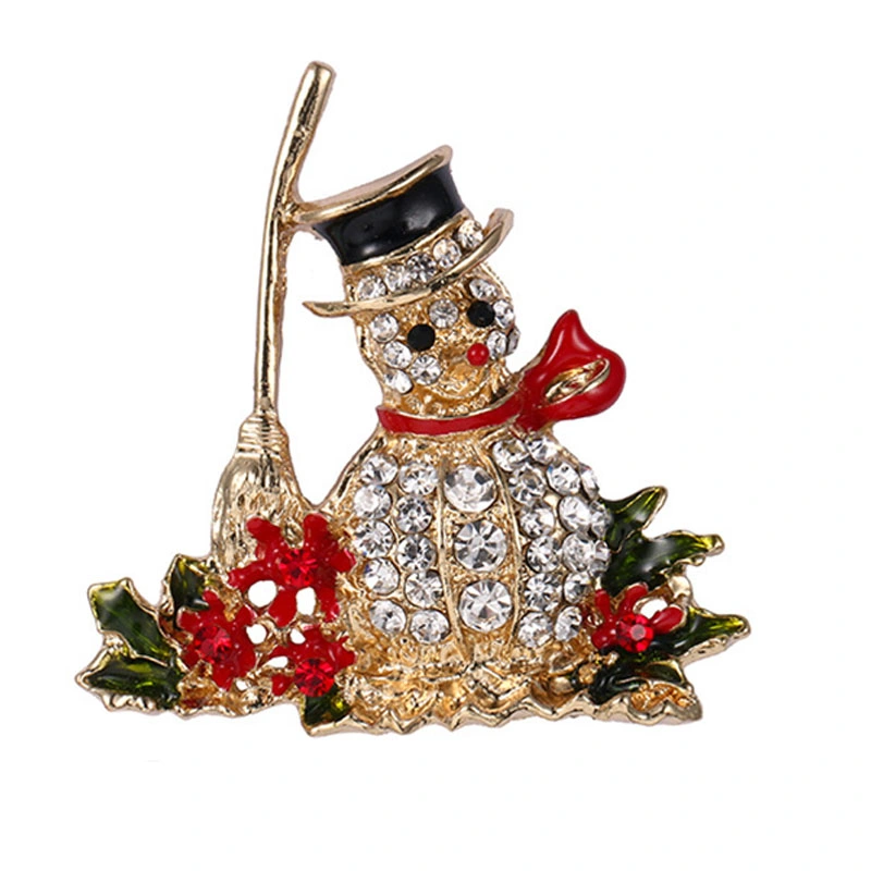 Moderno elegante Crystal Rhinestone Anjo Broche Natal Anjo Asas Broches Pino