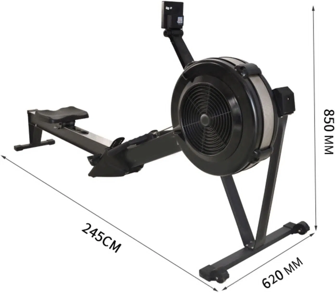 Gewerbliche Heimfitness Windproof Air Rower Maschine