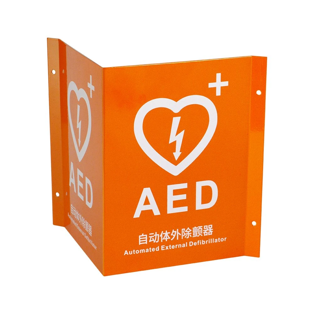 WAP 3D AED mit frei bedruckbaren Beschriftungen vor Ort im Gerät Zeichen