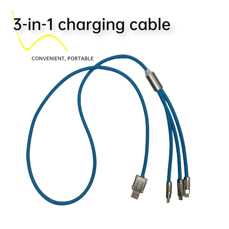 Prix d'usine Accessoires pour téléphone portable Câble de données portable 3-en-1.