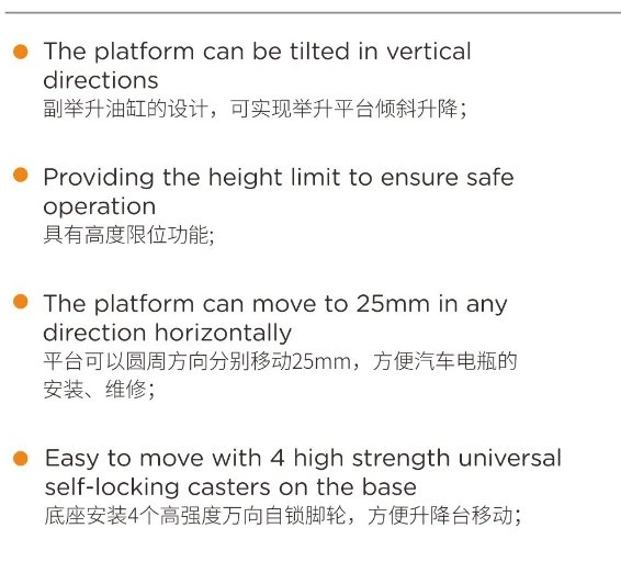 U-Dp4b 1000kg Battery Operated Scissor Lift Table Electric Hydraulic Lift Table Small Platform 24V