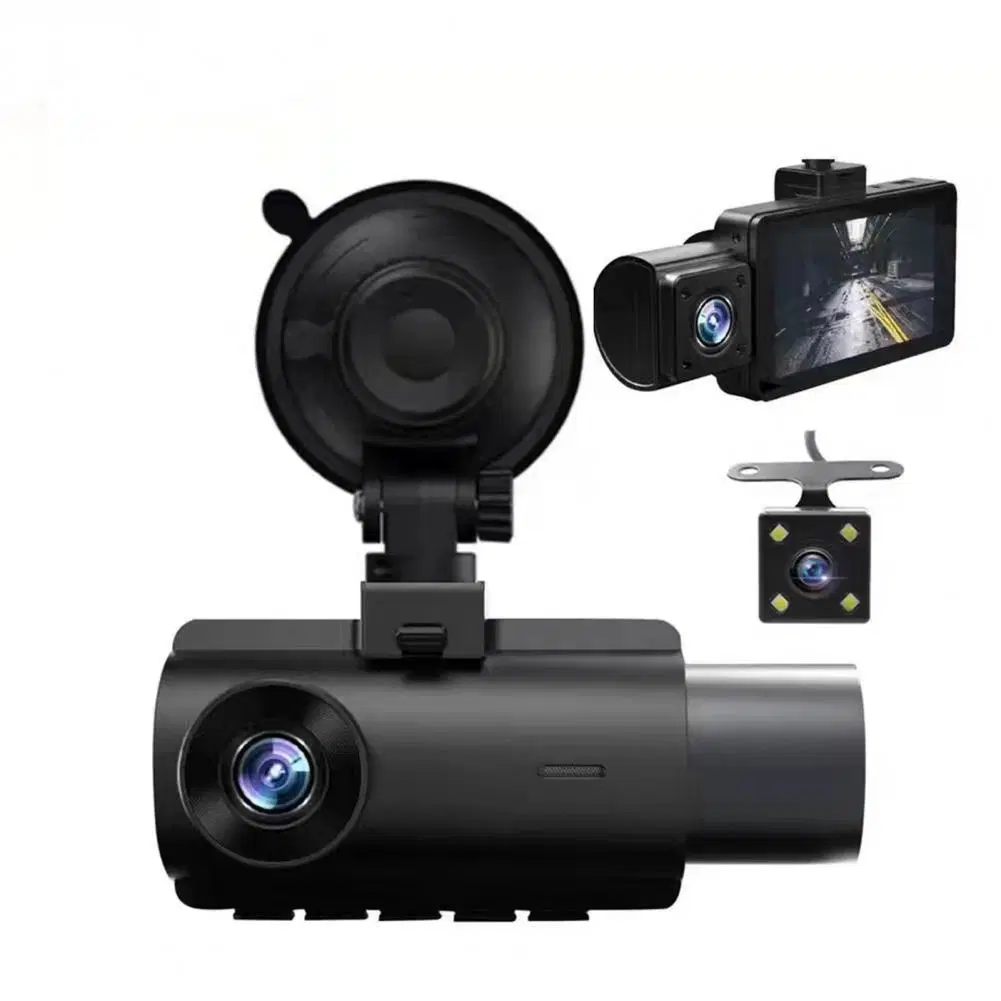 Камера DVR 3 объектив камеры Dash Cam спереди внутри сзади Рекордер 1080P