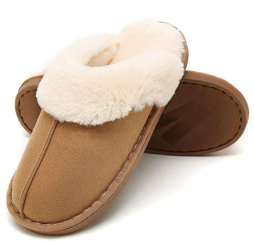 Fur Slides Women Winter Slippers Shoes for Men Winter Indoor Home Ladies Slippers Sheepskin Wholesale/Supplier Custom