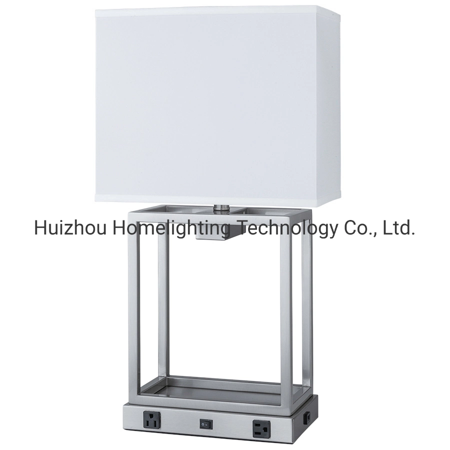 Jlt-Ht47 Lamp Hotel Guest Room Decoration Table Lighting Lamps with USB Ports and Outlets