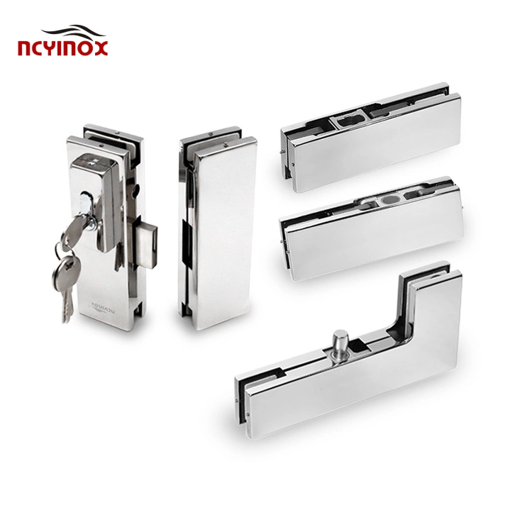 Glass Door Hardware Set Steel Frameless Door Glass Bottom Patch Fitting Glass Top Long Patch Fittings for Glass Door Office