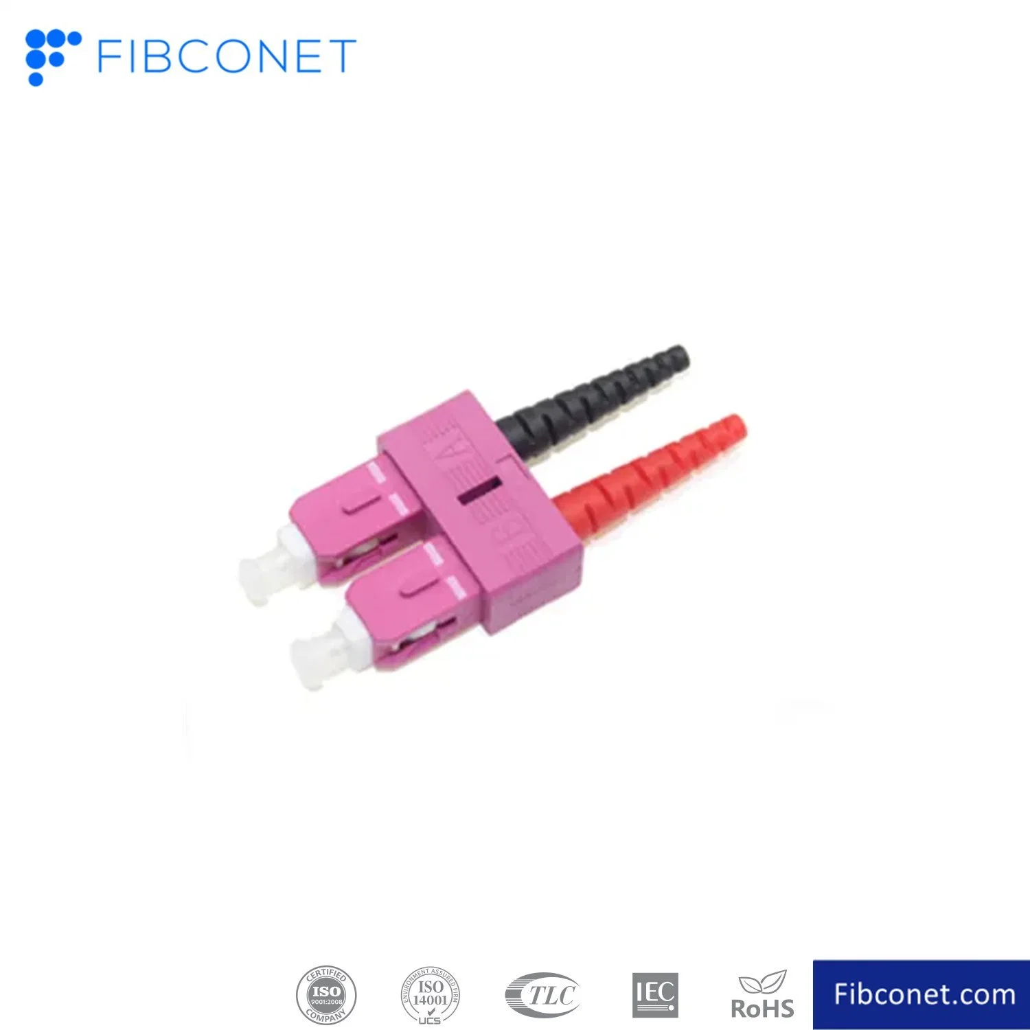 Conector de cabo óptico de fibra óptica LC Om4 Dx 2.0 de 3,0 mm