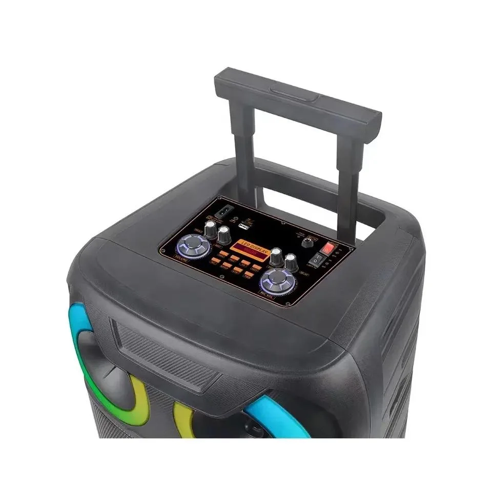 12 Inch Trolley Speaker Mic Priority Flash Light Outdoor Speaker Remote Control Party Speaker