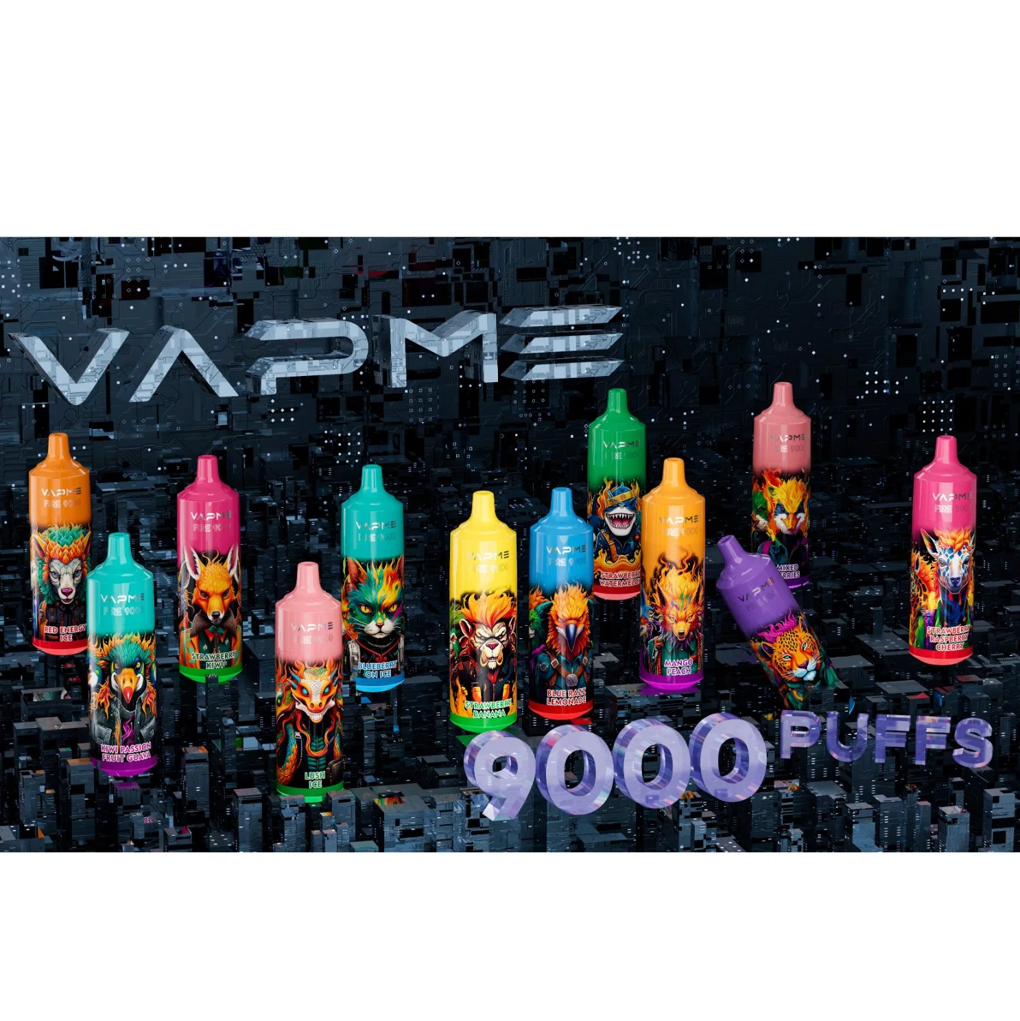 Haute qualité/performance à coût élevé d'incendie Vapme 9000 bouffées Vape jetables E-Commerce de gros ICG