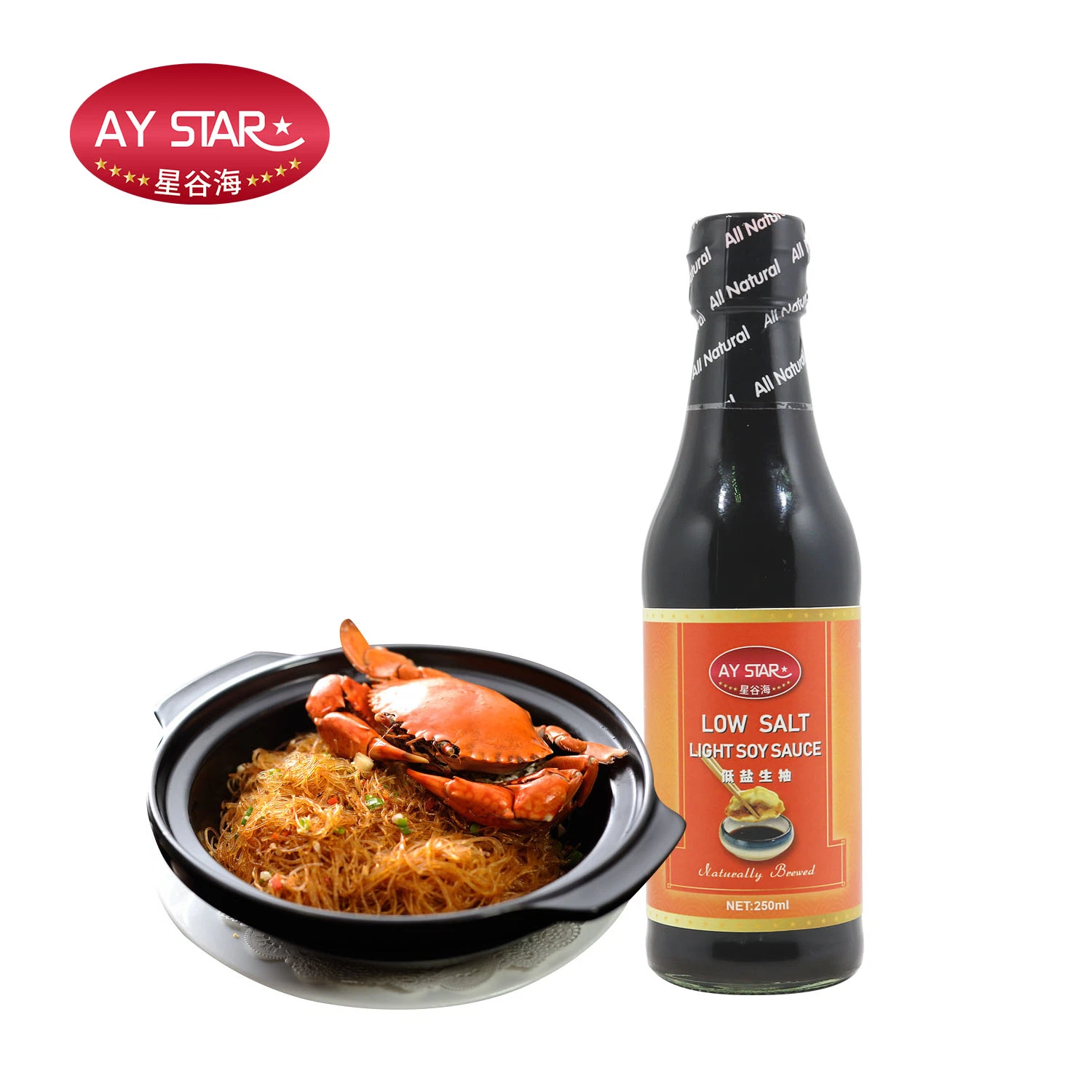 Halal Fermented Superior Cooking Ingredients Less Salt Light Soy Sauce 500ml