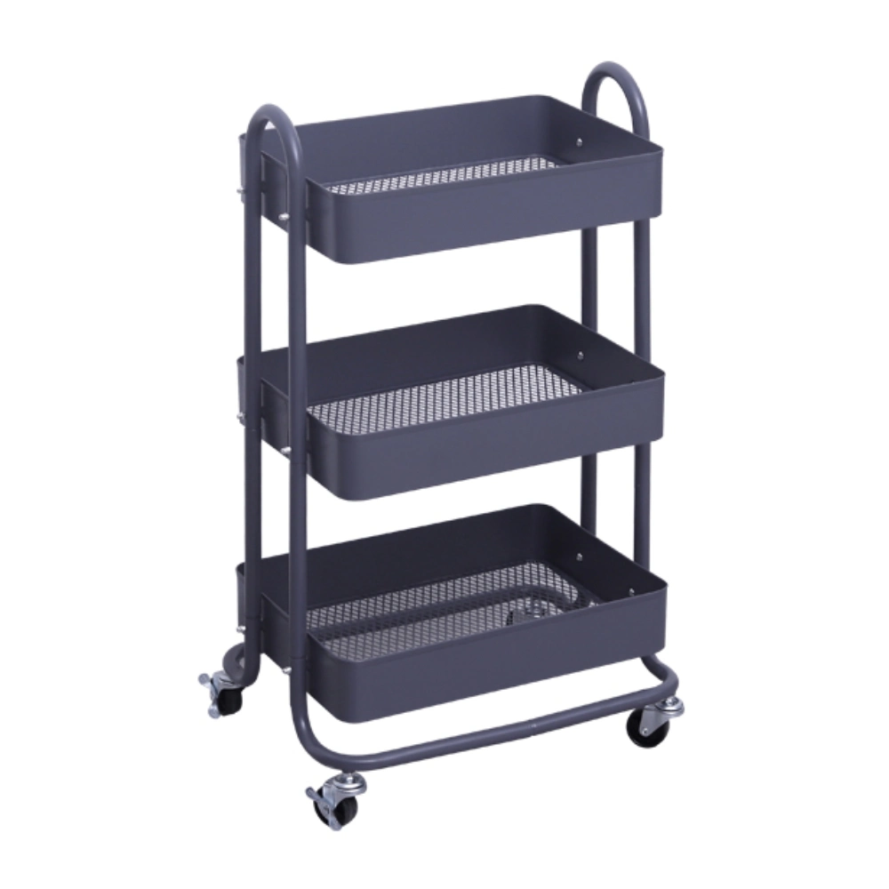 3 Tier Rolling Hand Cart Storage Rack Kitchen Bathroom Furniture Service Trolley Carts