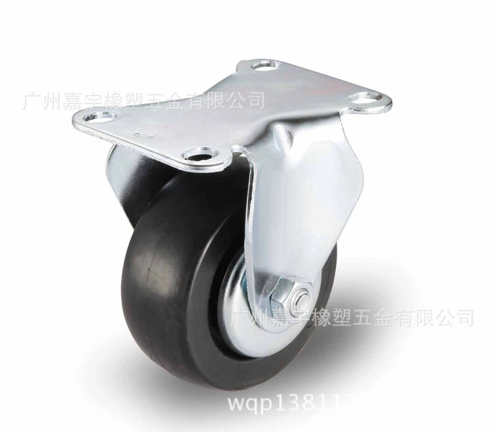 M6 Industrial Iron Steel Rubber Black Heavy Duty Machine Lifting Caster Wheels with Lock