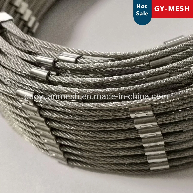 Decoritive Wire Mesh/Stainless Steel Ferrule Cable Rope Mesh Netting