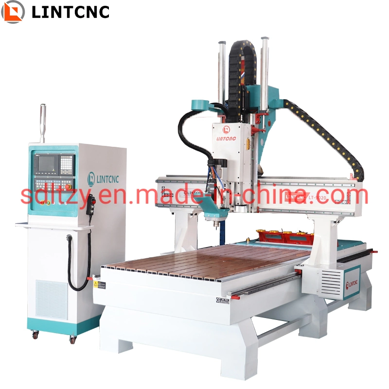 Swing Head Atc Linear Woodworking CNC Router 1325 1212 4 Axis Acrylic Plastic Metal MDF Processing CNC Milling Aluminum Foam Oak Teak Lime