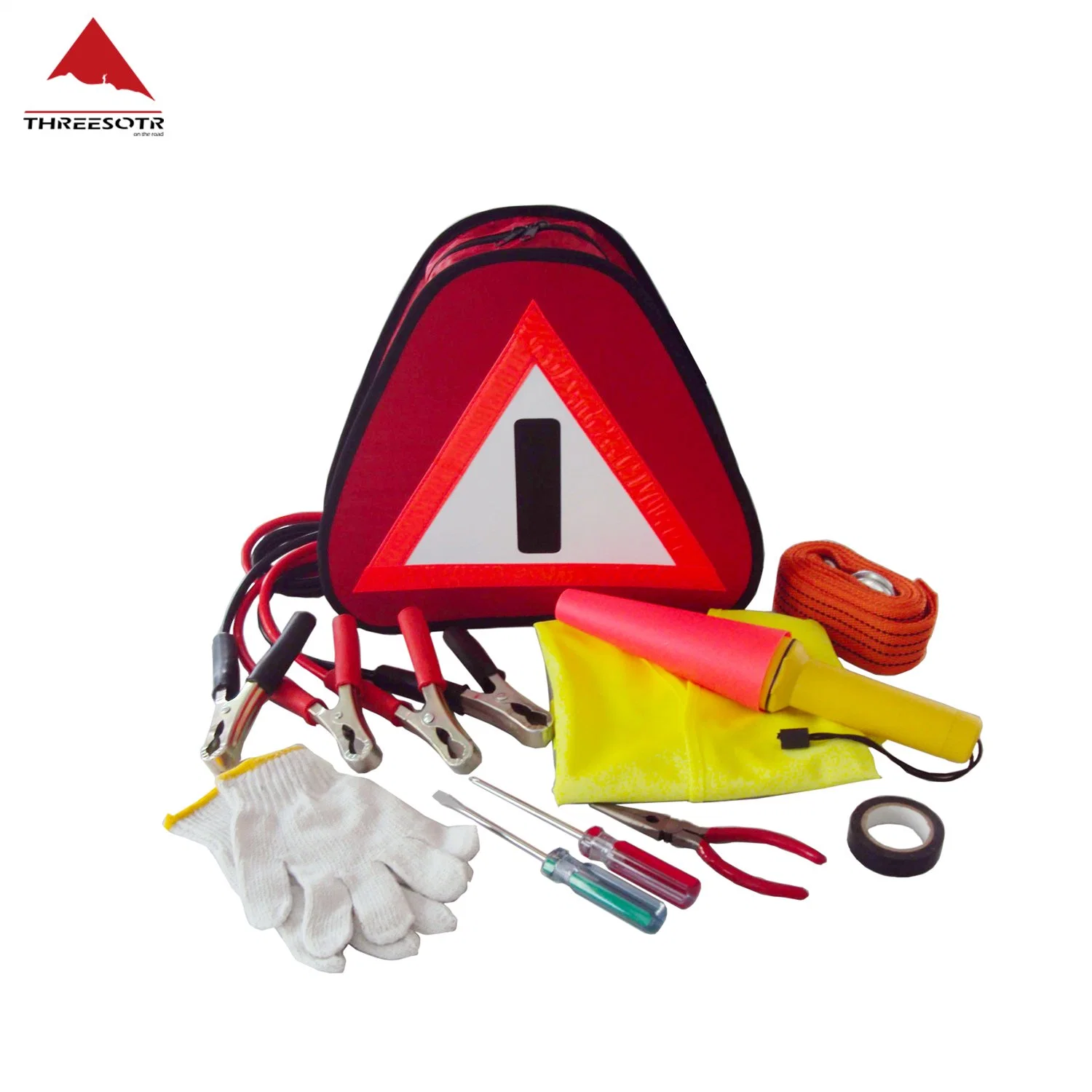 Triangle Bag Car Emergency Kit with Signal Cone