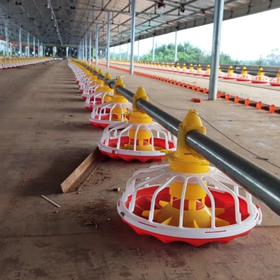 Poultry Farm Floor Raising Chicken Broiler Breeder Pan for Automatic Poultry Pan Feeding System