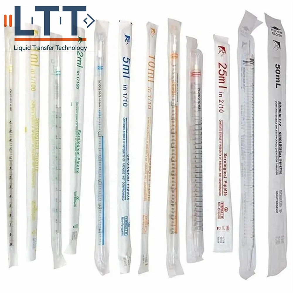 Liquan Brand Hot Sale Graduated Glass Serological Pipettes in Various Capacities 1ml/2ml/5ml/10ml for Use in Scientific Lab