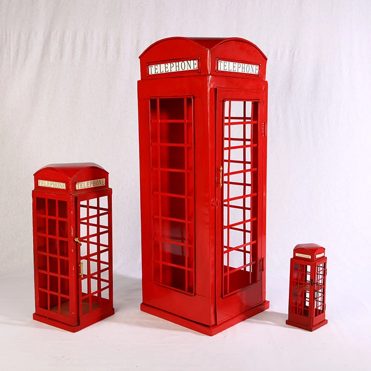 Estilo Europeu Retro Londres artesanato de ferro cabine telefônica