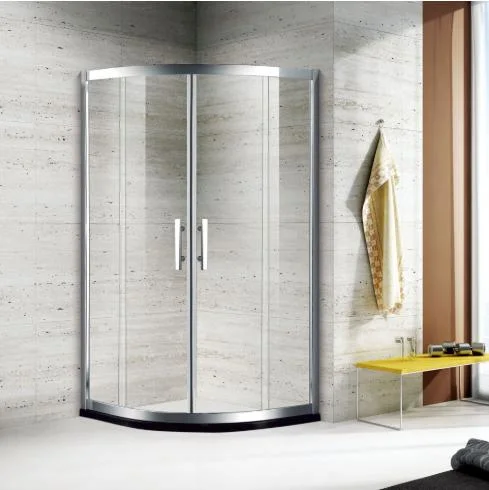 Qian Yan moderno Ducha Puertas China Cristal transparente sin marco Fábrica de carcasas ODM oxigenación personalizada Bañera curva deslizante Ducha de vidrio