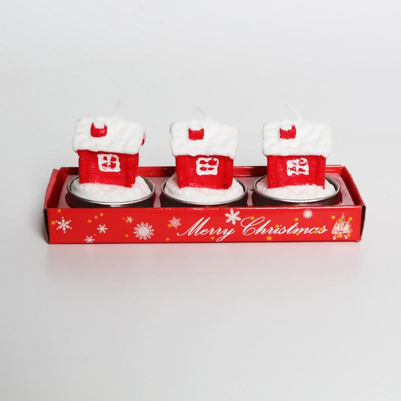 Accueil Les décorations de Noël 3 pcs Santa Claus Tealight bougies de Noël