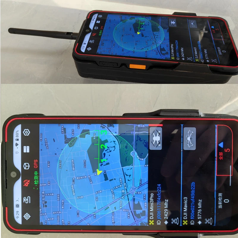 Détecteur de drone portatif de conception de mini-téléphone d'Aeroscope