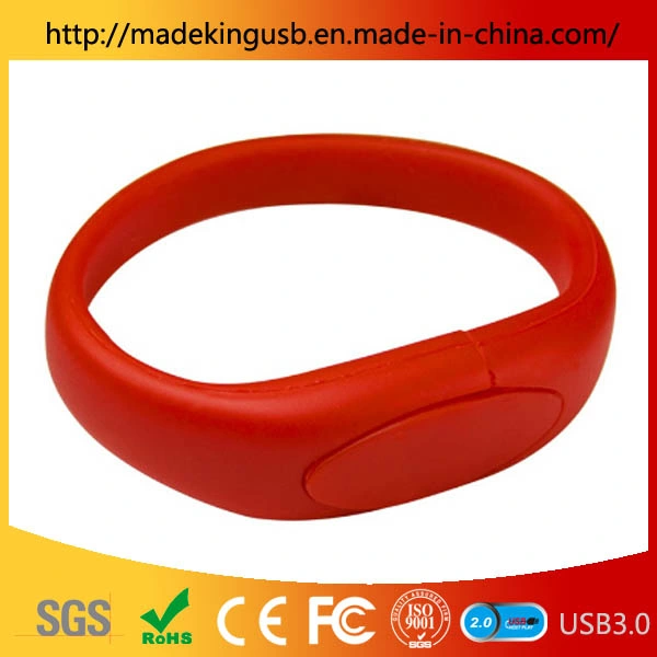 Personality Soft Plastic Silicone Wrist Pen Drive/ Bracelet OEM USB Flash Drive